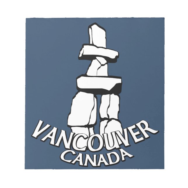 Bloco De Notas Vancouver Notepad Vancouver Landmarks Souvenir (Frente)