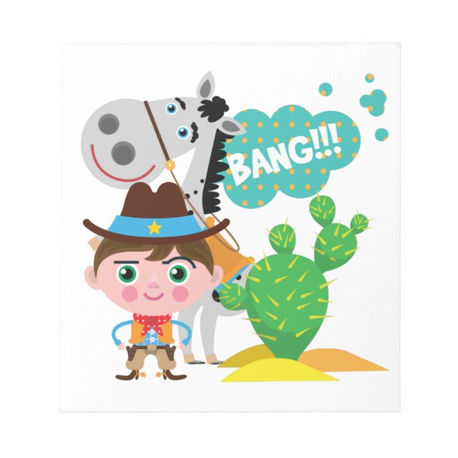 Bloco De Notas Vaqueiro e cavalo (Frente)