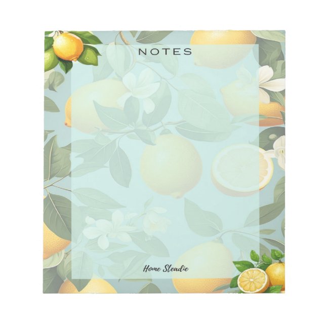 Bloco de Notas Vazio Lemon Life (Frente)