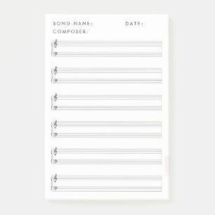 Bloco De Notas Vazio Sheet Music