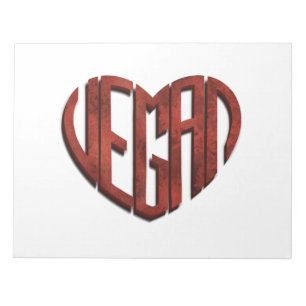 Bloco De Notas Vegan Flower Heart