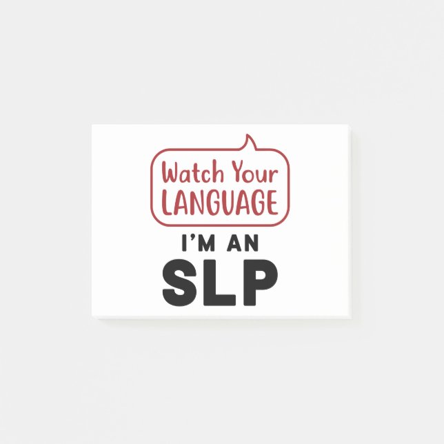 Bloco De Notas Veja seu idioma, sou um SLP (Frente)