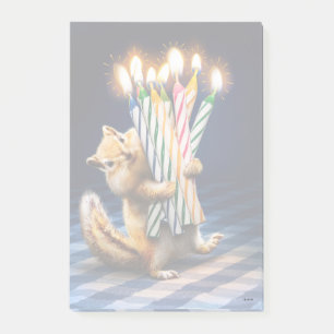 Bloco De Notas Velas de Aniversário de Esquilo