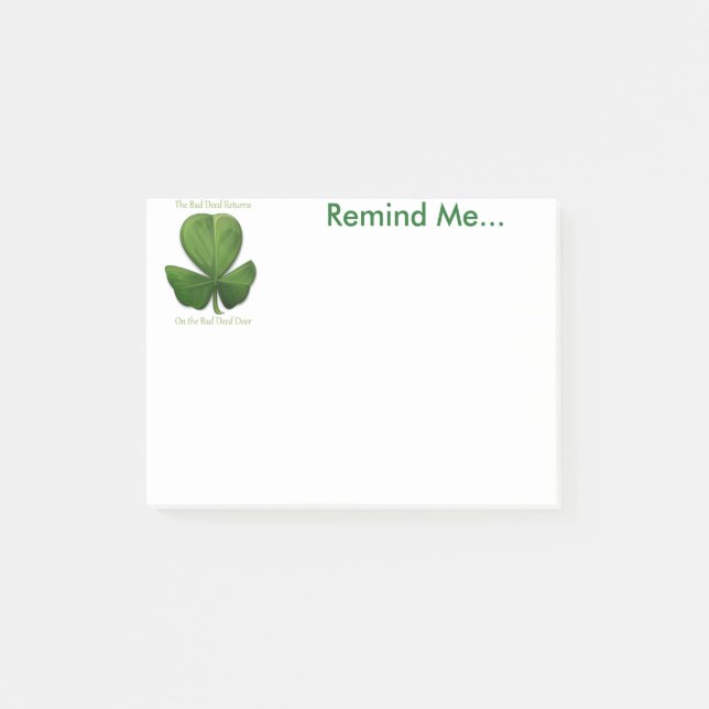 Bloco De Notas Velhas Ditos Irlandeses. Notas do Memorando (Frente)