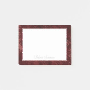 Bloco De Notas Velvety Henna Damask   Crimson Red Grunge Barroco