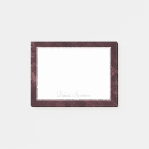 Bloco De Notas Velvity Wine Damask Maroon Merlot Grunge Barroco
