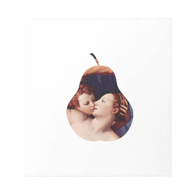 Bloco De Notas Venus Cupid Folly and Time por Bronzino Notepad (Frente)