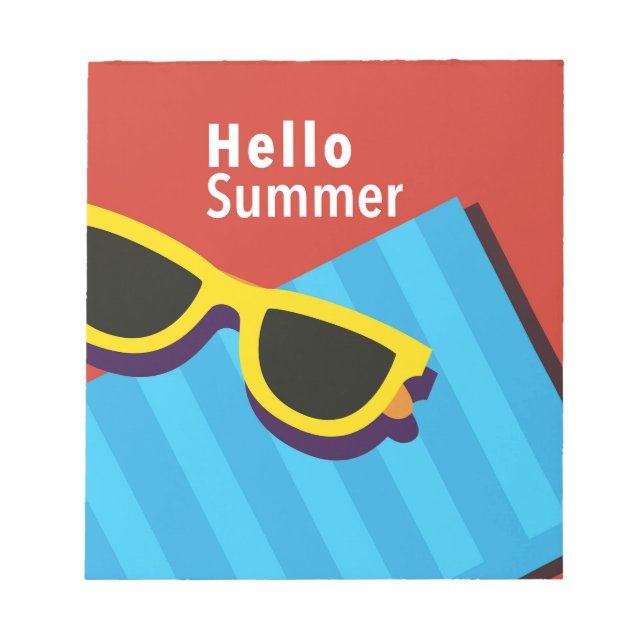 Bloco De Notas Verão colorido (Frente)