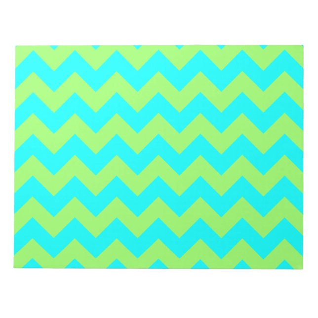 Bloco De Notas Verde Claro e Zigzag Aqua (Frente)