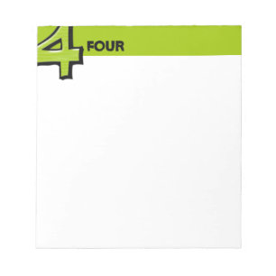 Bloco de notas verde do Bobo Número 4