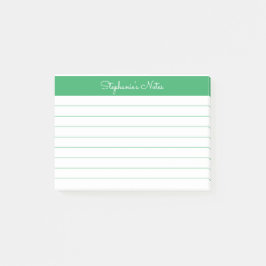 Bloco De Notas Verde Elegante Minimalista Personalizado