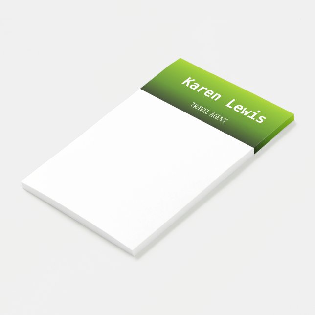 Bloco De Notas Verde gradiente e amarelo (Inclinado)