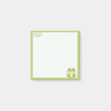 Bloco de Notas Verde Pastel Sapo Estilo Kwaii