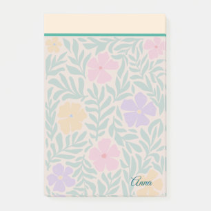 Bloco De Notas Verde Rosa Rosa, Jardim Flor Moderno Personalizado