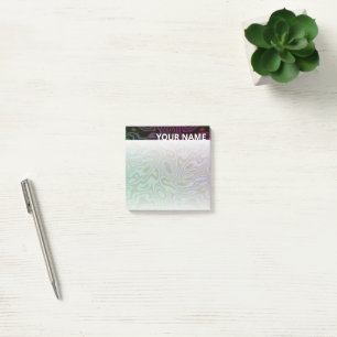 Bloco De Notas Verde Roxo Moderno Iridescente