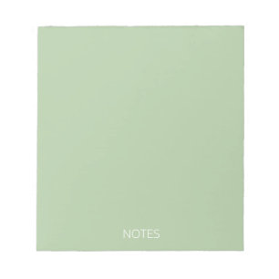 Bloco De Notas verde salvia sólido natural minimalista