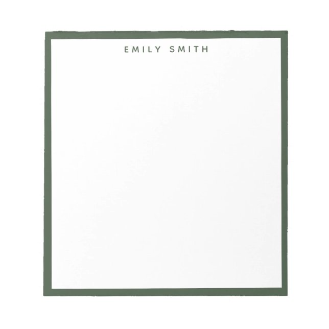 Bloco De Notas Verde Simples Moderno (Frente)