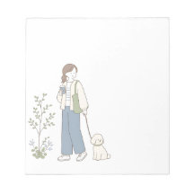 Bloco de Notas Verde Suave Minimalista Caminhada d