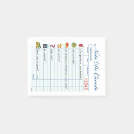 Bloco De Notas Verificação de Restaurante de RPG Espanhol