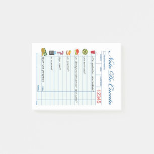 Bloco De Notas Verificação de Restaurante de RPG Espanhol