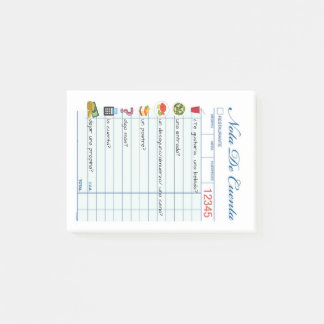 Bloco De Notas Verificação de Restaurante de RPG Espanhol