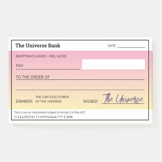 Bloco De Notas Verificação de Vazio Girly de Manifestação de Dinh (Frente)