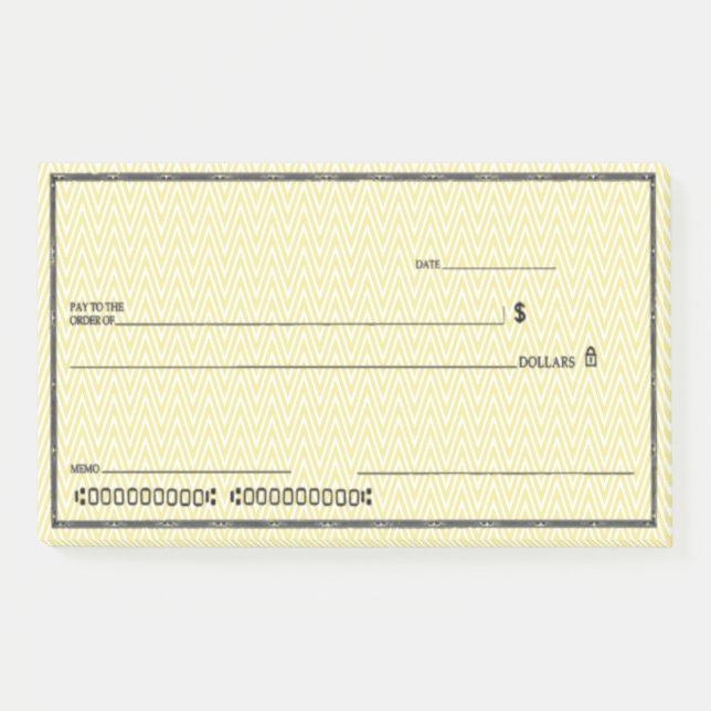 Bloco De Notas Verificação vazia falsificada (Frente)