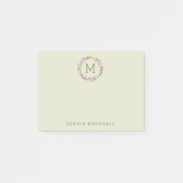 Bloco De Notas Vermelhidão Grafo Monograma Vermelhidão Floral