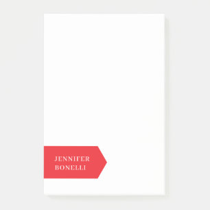 Bloco De Notas Vermelho branco minimalista moderno simples tendên
