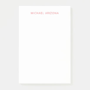 Bloco De Notas Vermelho Branco Minimalista Simples Plano Moderno