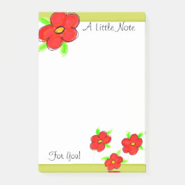 Bloco De Notas Vermelho e Amarelo Flor