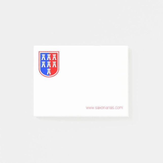 Bloco De Notas Vermelho e Azul, é Saxão (Frente)