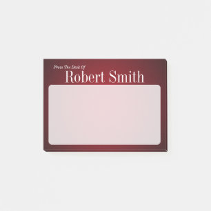 Bloco De Notas Vermelho e Cinza Negro Personalizados da Tendência