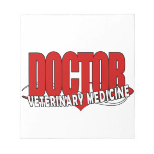 BLOCO DE NOTAS VERMELHO GRANDE DO DOUTOR MEDICINA VETERINÁRIA