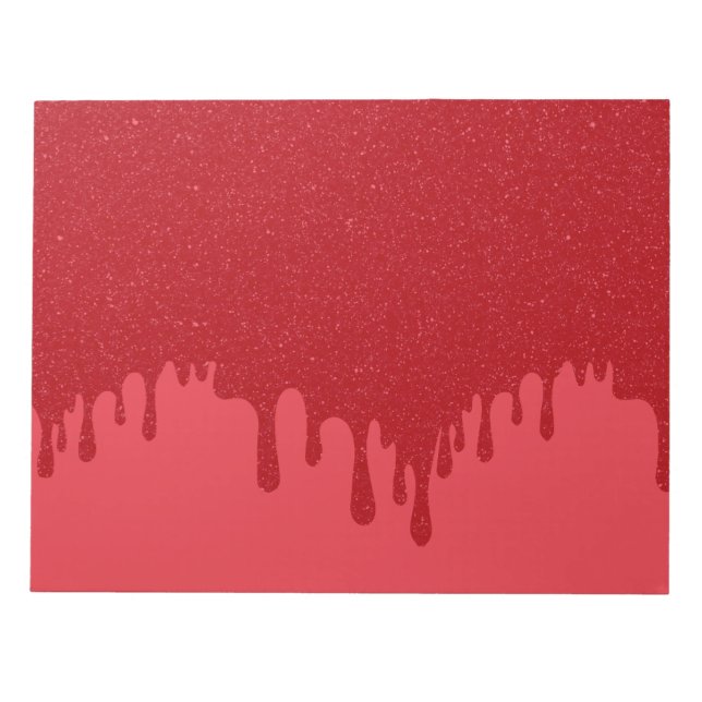 Bloco de Notas Vermelho Tomate Personalizável com  (Frente)