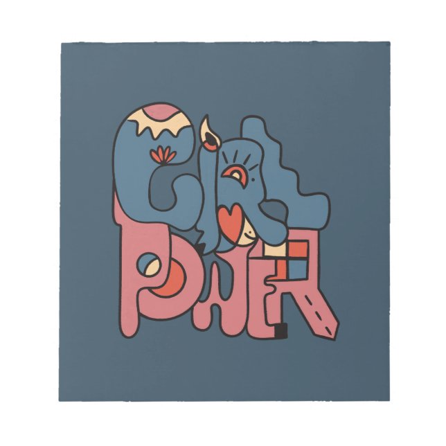 Bloco De Notas Versão Escura de Energia Menina (Frente)