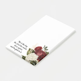 Bloco De Notas Versículo Bíblico Cristão Floral Vintage Branco Ve