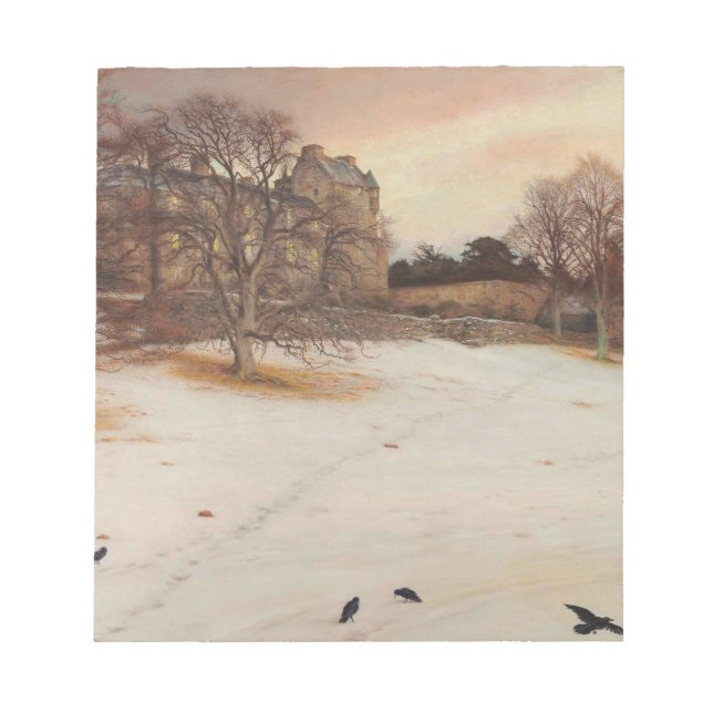 Bloco De Notas Véspera de Natal (por John Everett Millais) (Frente)