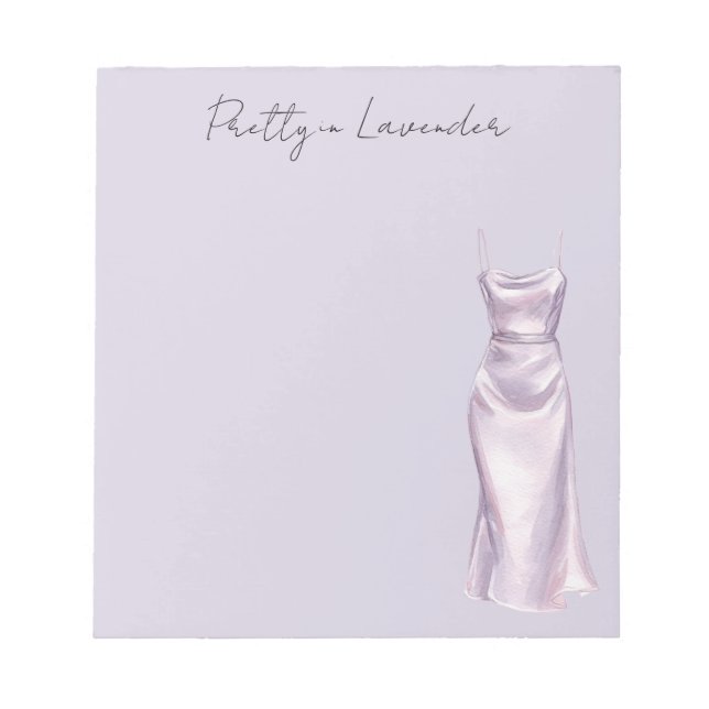 Bloco De Notas Vestido Roxo Lavanda (Frente)