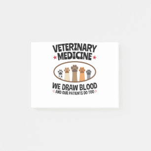Bloco De Notas Vet Tech Veterinarian Desenhar Sangue Citação