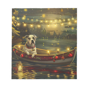 Bloco De Notas Viagem Festiva de Natal do Staffordshire Americano