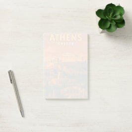 Bloco De Notas Viagem Retro Atenas Grécia