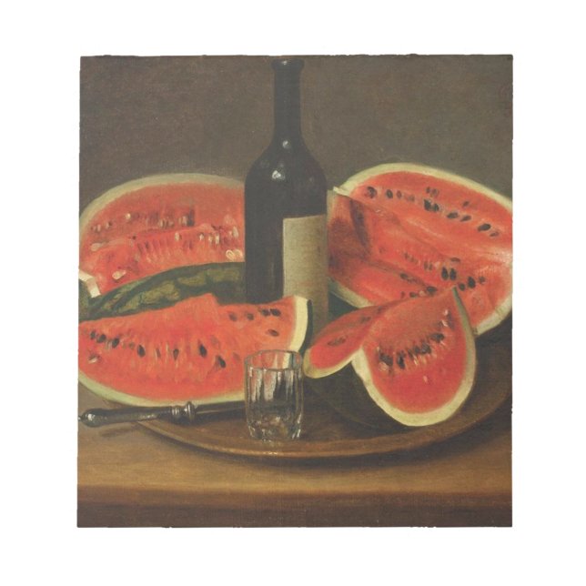 Bloco De Notas Vida Estática com Melancias (por Constantin Stahi) (Frente)