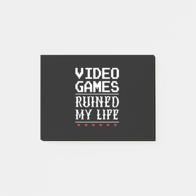 Bloco De Notas Videos games arruinaram minha vida (Frente)