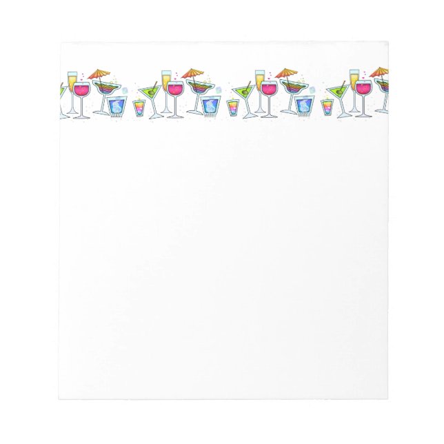 BLOCO DE NOTAS VIDRAÇAS DE COCKTAIL NOTEPAD (Frente)