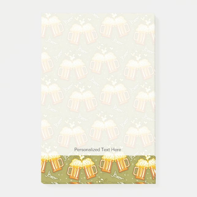 Bloco De Notas Vidros do teste padrão da cerveja (Frente)