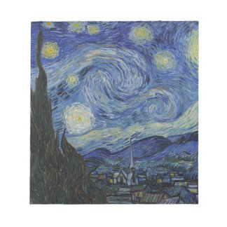 Bloco De Notas Vincent Van Gogh - Noite Estrelada. Pintura de art