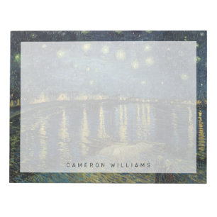 Bloco De Notas Vincent van Gogh Starry Night Over the Rhone