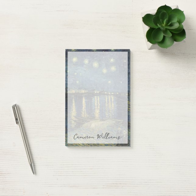 Bloco De Notas Vincent van Gogh | Starry Night Over the Rhone (Escritótio)