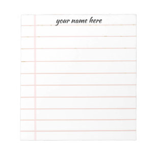 Bloco de Notas Vinculado Personalizado